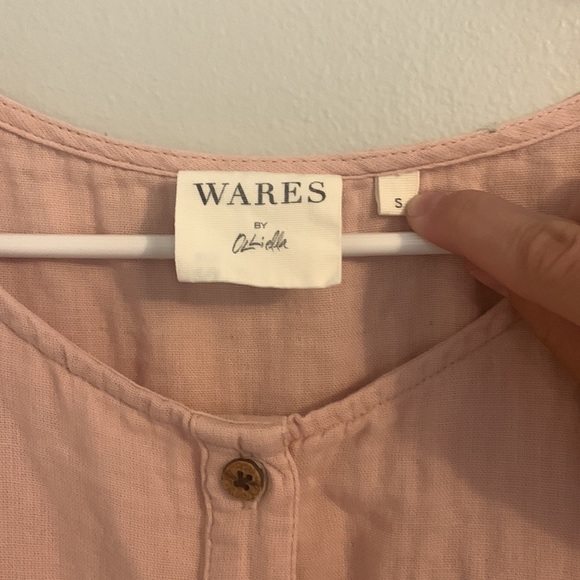 Pink Linen Jumpsuit - Picture 2 of 4